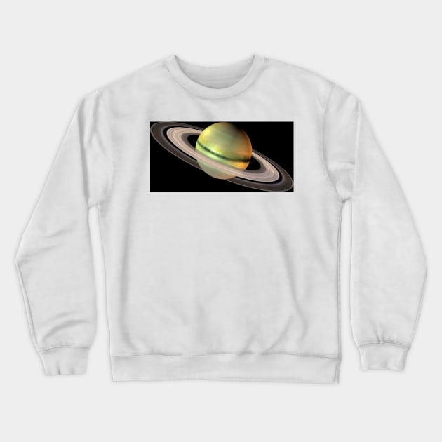 Saturn and its rings (R390/0179) Crewneck Sweatshirt by SciencePhoto